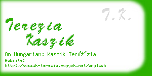 terezia kaszik business card